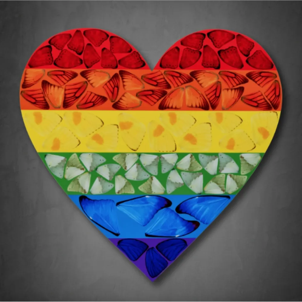 复数作品 Hirst - Butterfly Heart