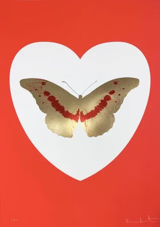 丝网印刷 Hirst - I Love You - White/ Red/ Cool Gold/ Poppy Red