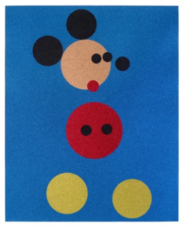 丝网印刷 Hirst - Large Mickey - Blue Glitter