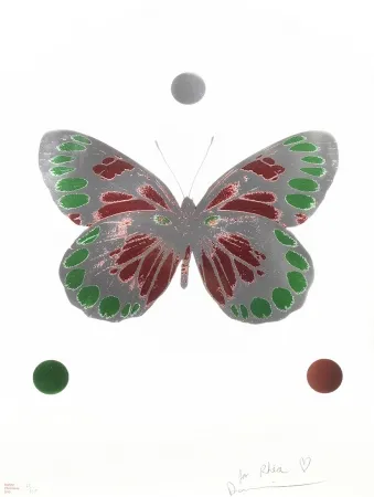 无技术 Hirst - Science Xmas Butterfly Print