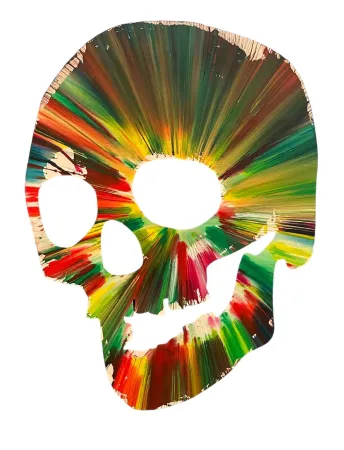 复数作品 Hirst - Skull Spin Painting