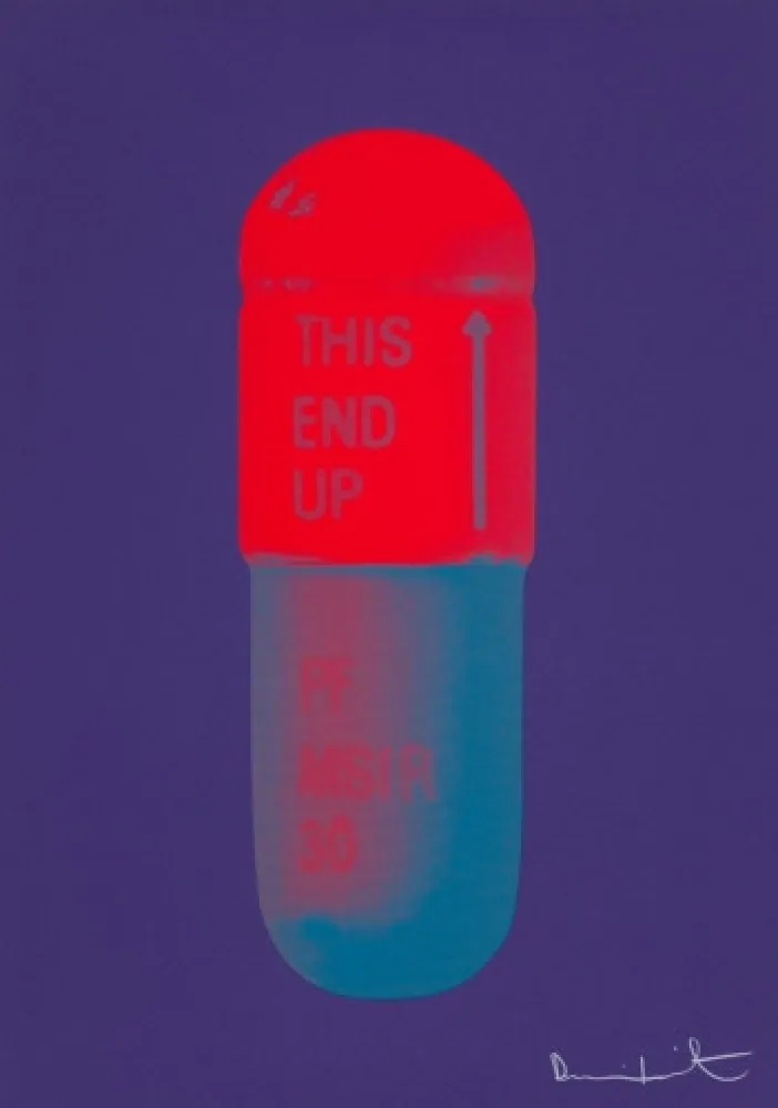 复数作品 Hirst - The Cure (violet/electric red/powder blue)