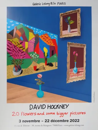 海报 Hockney - 20 Flowers and Some Bigger Pictures
