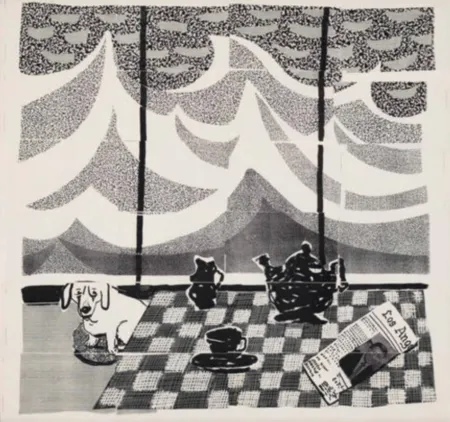 复数作品 Hockney - Breakfast with Stanley in Malibu