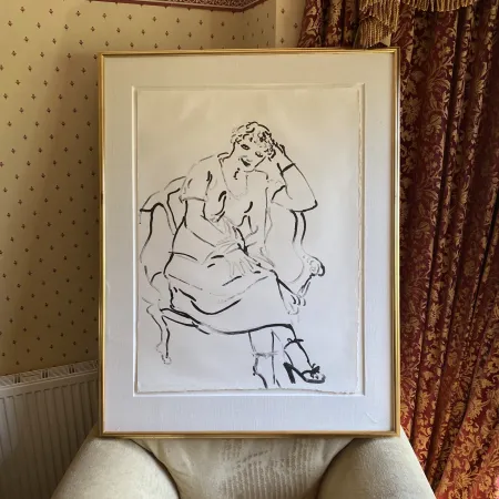 石版画 Hockney -  Celia Inquiring