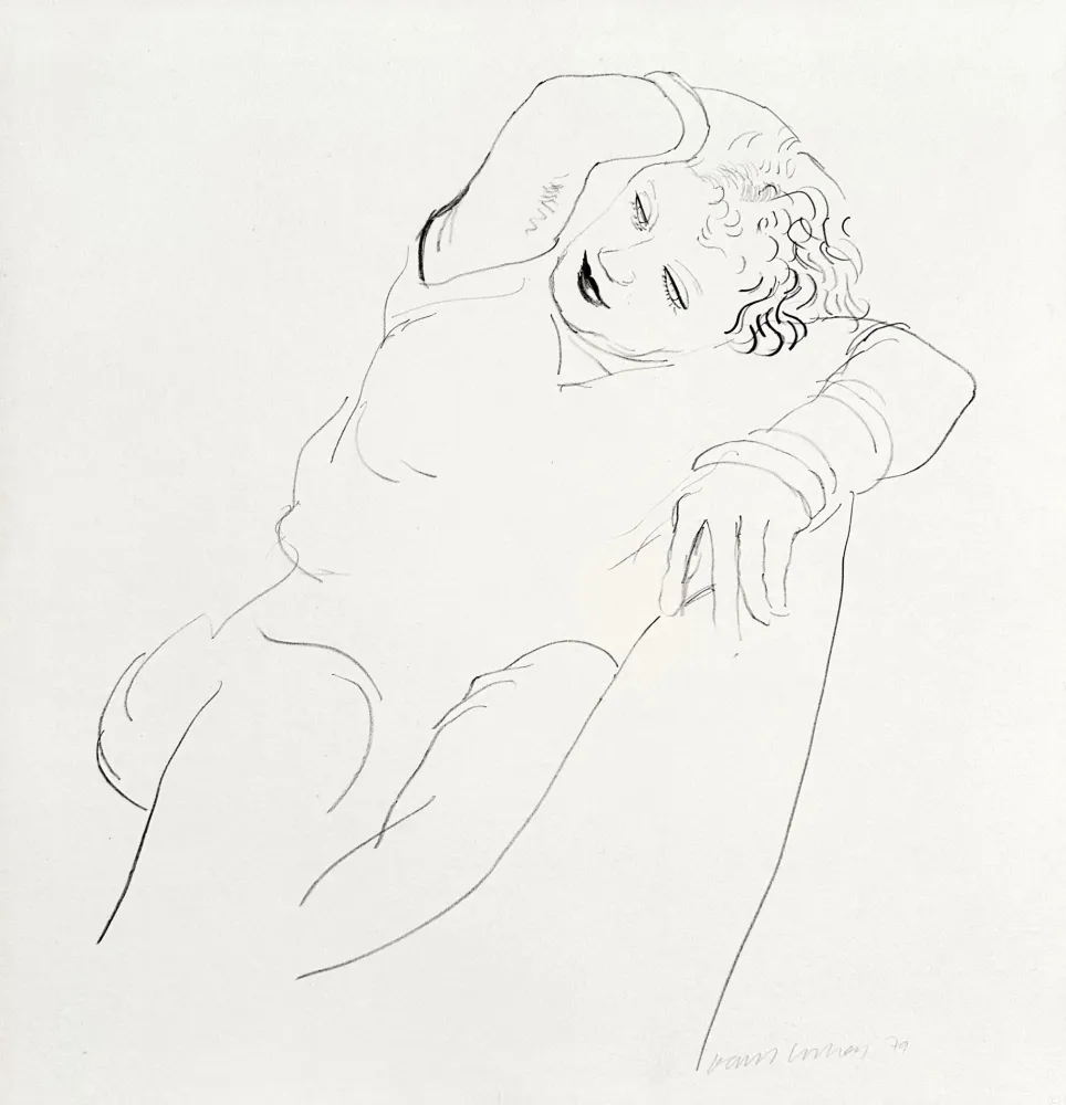 石版画 Hockney - Celia Reclining