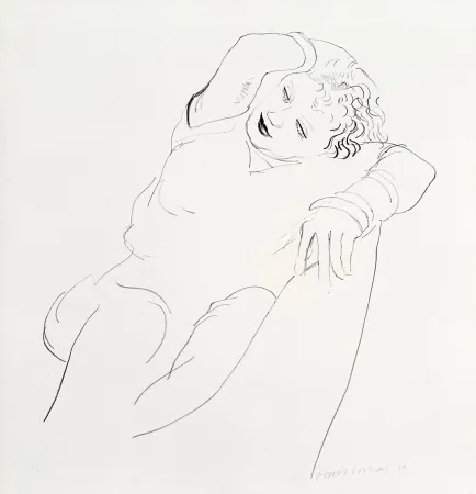 石版画 Hockney - Celia Reclining