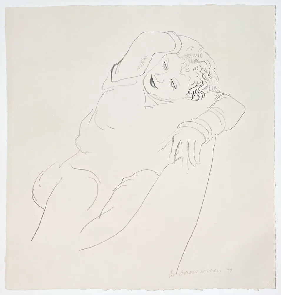 石版画 Hockney - Celia Reclining