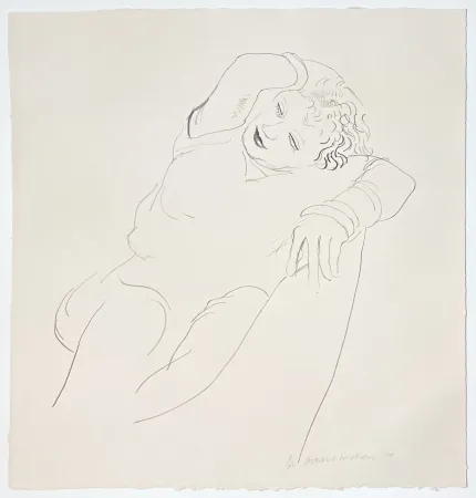 石版画 Hockney - Celia Reclining
