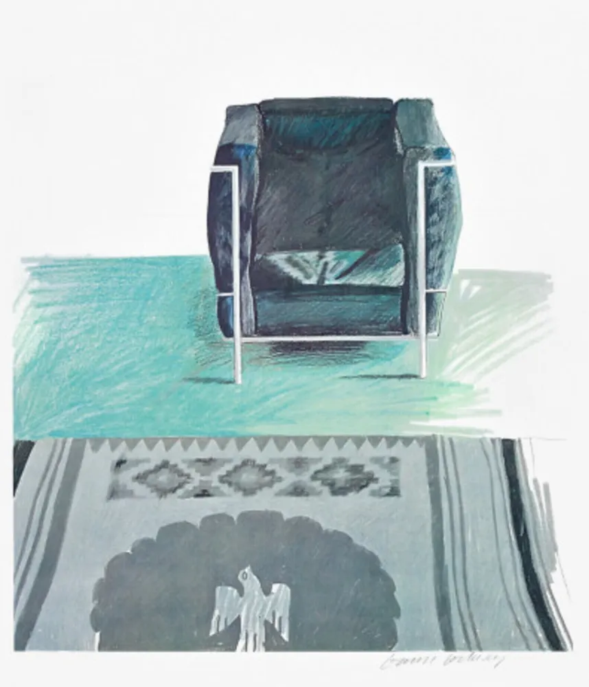 胶版印刷 Hockney - Corbusier Chair and Rug