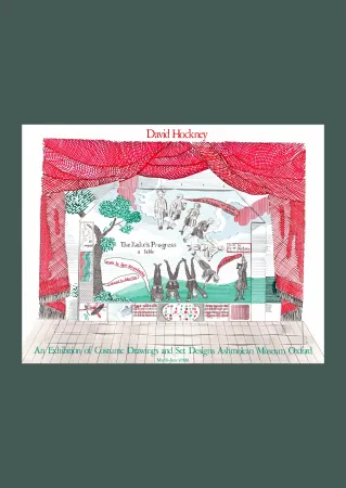 石版画 Hockney - David Hockney: 'The Rake's Progress' 1981 Offset-lithograph