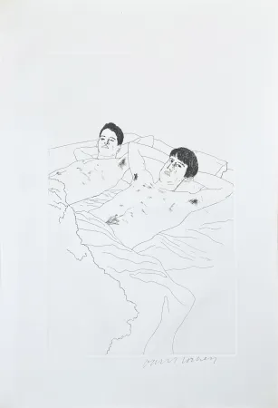 蚀刻飞尘法 Hockney - Illustrations for Fourteen Poems from C.P. Cavafy: In Despair