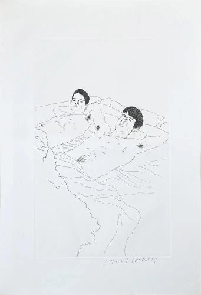 蚀刻飞尘法 Hockney - Illustrations for Fourteen Poems from C.P. Cavafy: In Despair
