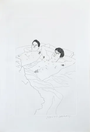 蚀刻飞尘法 Hockney - Illustrations for Fourteen Poems from C.P. Cavafy: In Despair