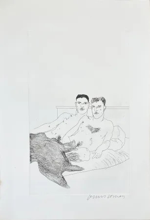 蚀刻飞尘法 Hockney - Illustrations for Fourteen Poems from C.P. Cavafy: The Beginning