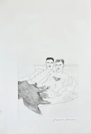 蚀刻飞尘法 Hockney - Illustrations for Fourteen Poems from C.P. Cavafy: The Beginning