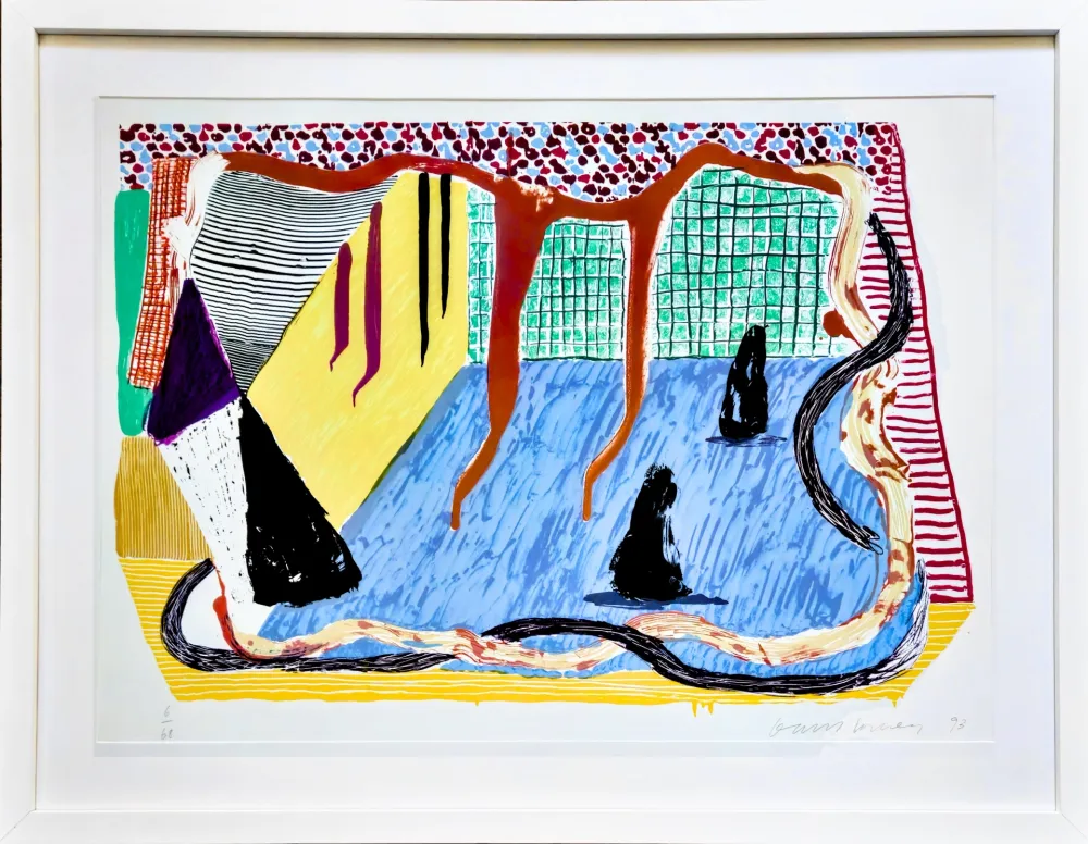 石版画 Hockney - Ink in the room