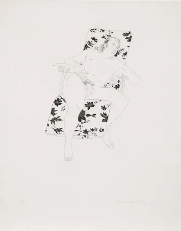 版画 Hockney - Mo asleep