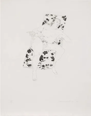 版画 Hockney - Mo asleep