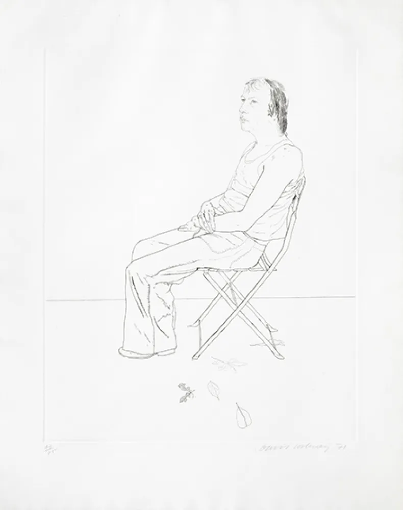 版画 Hockney - Mo with Five Leaves