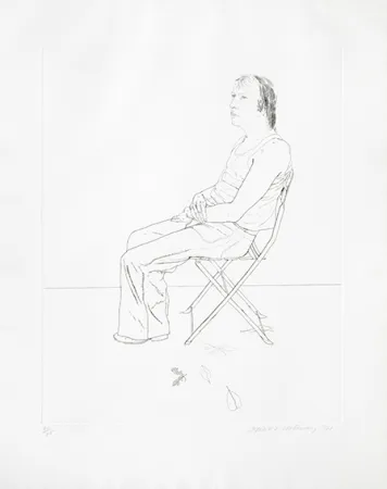 版画 Hockney - Mo with Five Leaves