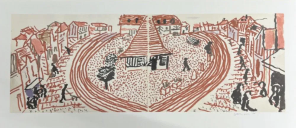 复数作品 Hockney - My Second Drawing of Beuvron-en-Auge