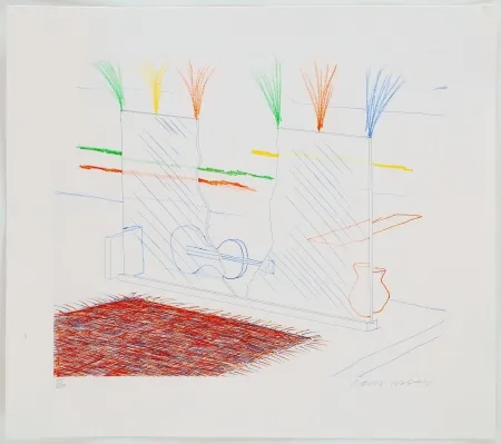 版画 Hockney - On It May Stay His Eye, from The Blue Guitar