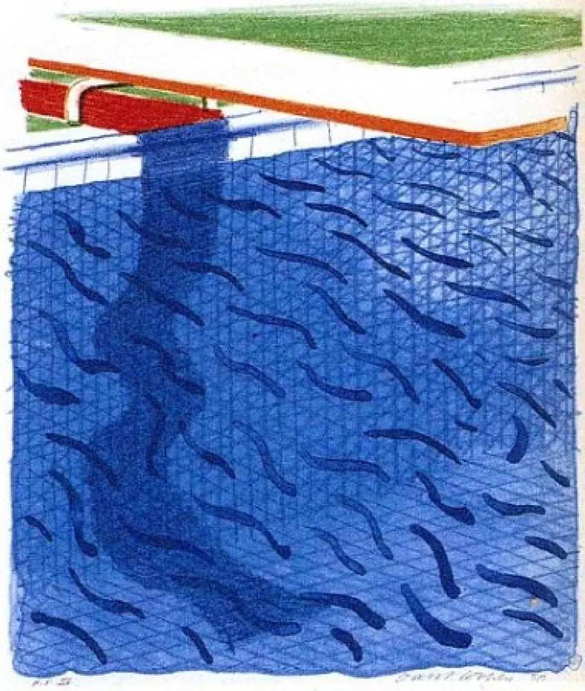 石版画 Hockney - Paper Pools