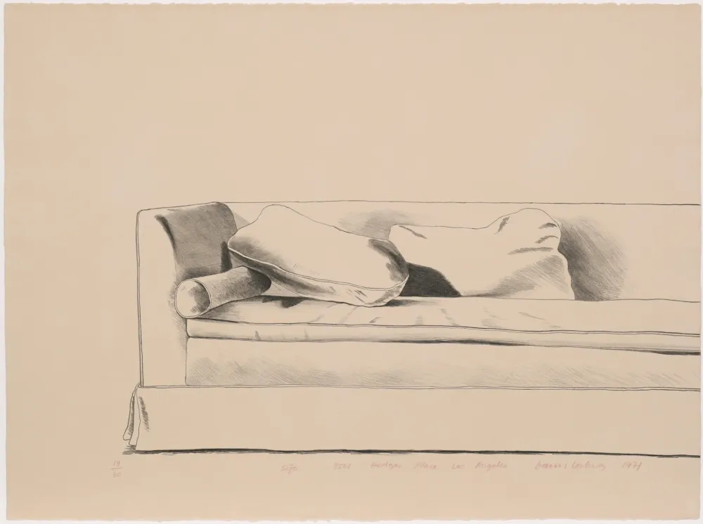 石版画 Hockney - Sofa 8501 Hedges Place Los Angeles