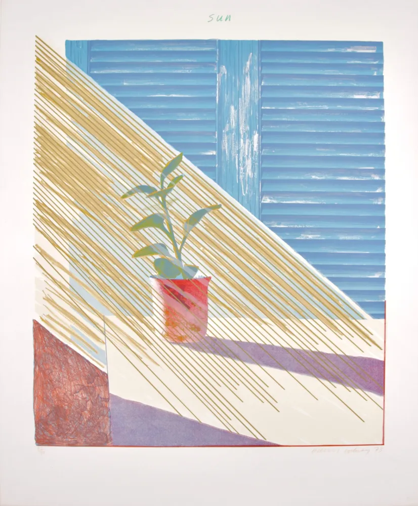 石版画 Hockney - Sun