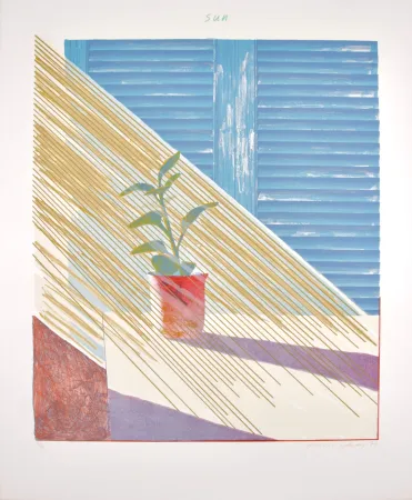 石版画 Hockney - Sun