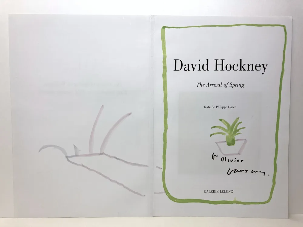 无技术 Hockney - The arrival of the spring. Dessin à l'aquarelle. Signé