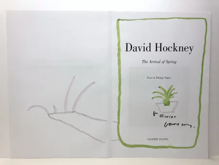 无技术 Hockney - The arrival of the spring. Dessin à l'aquarelle. Signé
