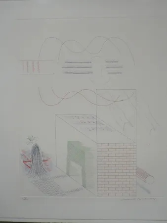 蚀刻版画 Hockney - The buzzing of the blue guitar (from the blue guitar)