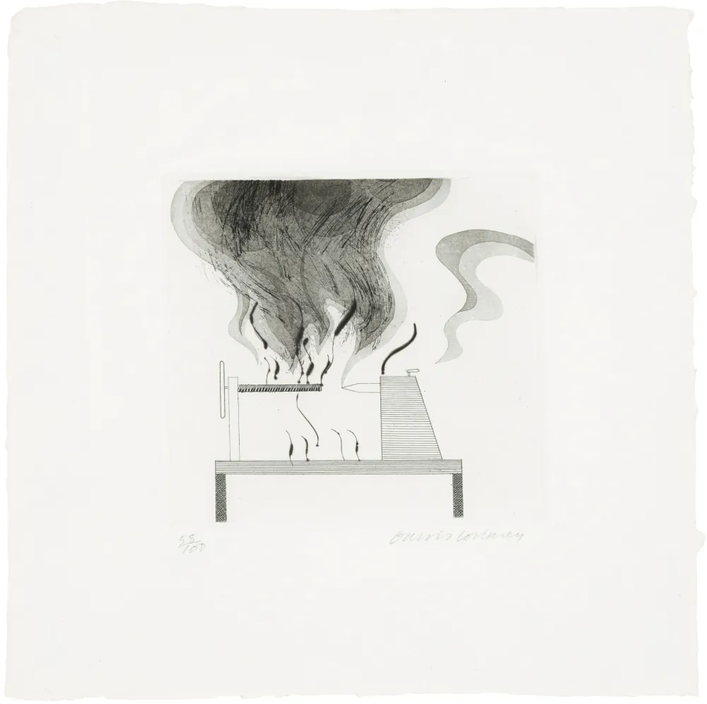 复数作品 Hockney - The Lathe and Fire