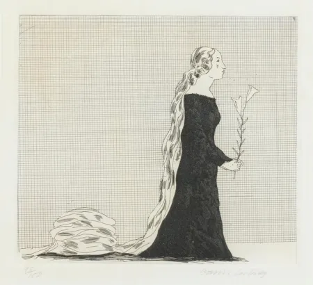 蚀刻飞尘法 Hockney - The Older Rapunzel