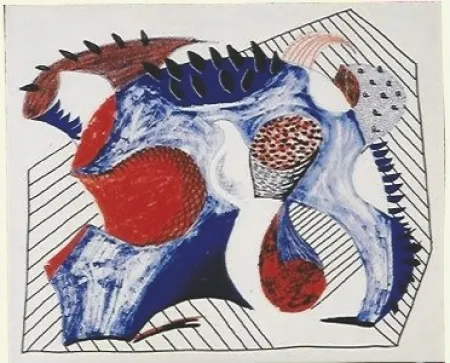 石版画 Hockney - Untitled for Joel Wachs