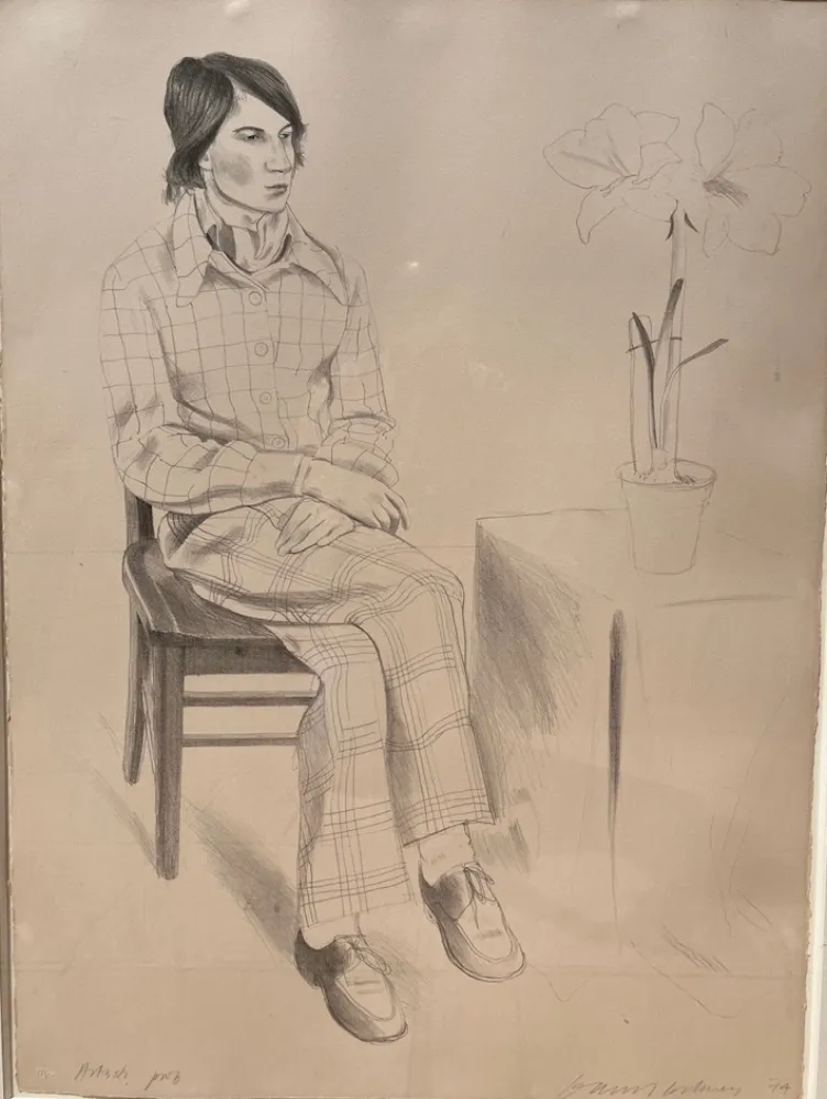 石版画 Hockney - Yves Marie