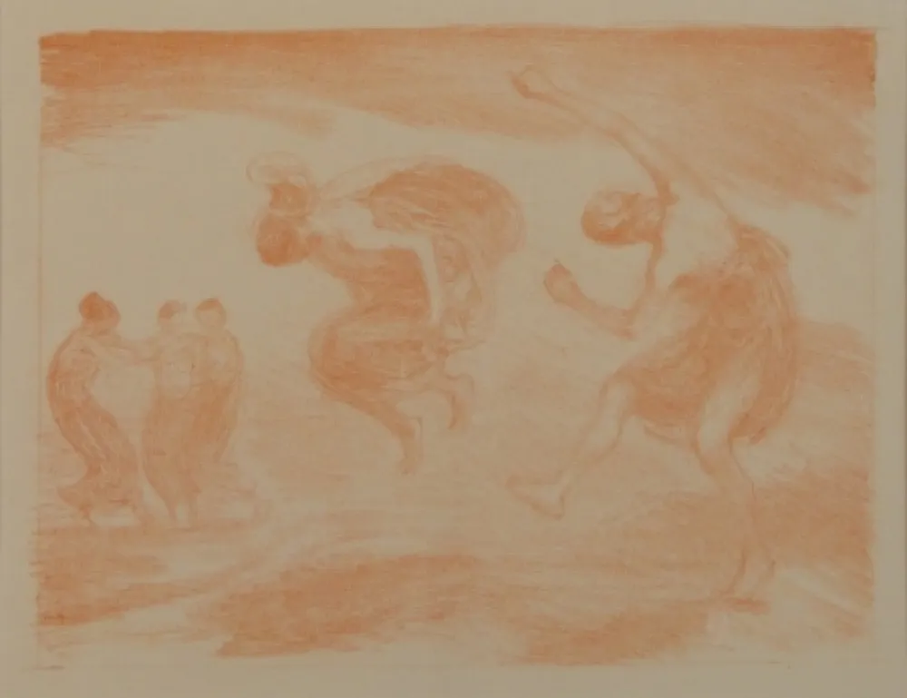 石版画 Hofmann - Tanzende Mädchen (Springende Mädchen)