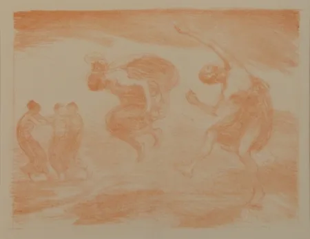 石版画 Hofmann - Tanzende Mädchen (Springende Mädchen)