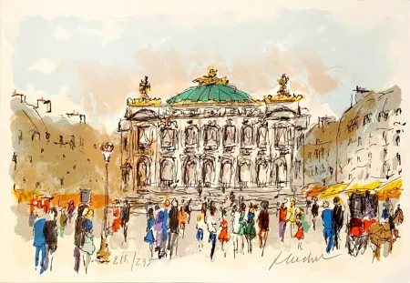 石版画 Huchet - Opéra de Paris - Palais Garnier