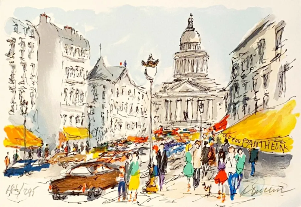 石版画 Huchet - Panthéon