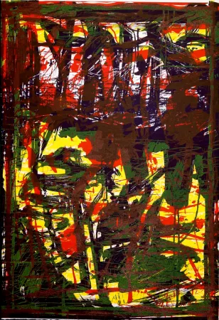 石版画 Huftier - Clairière