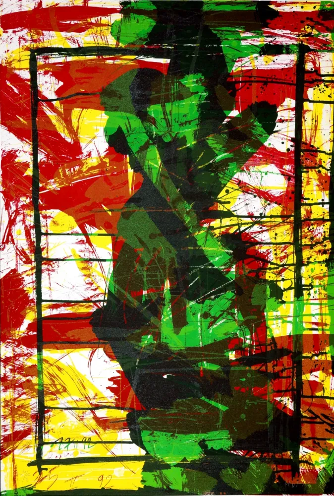 石版画 Huftier - Jacqueline