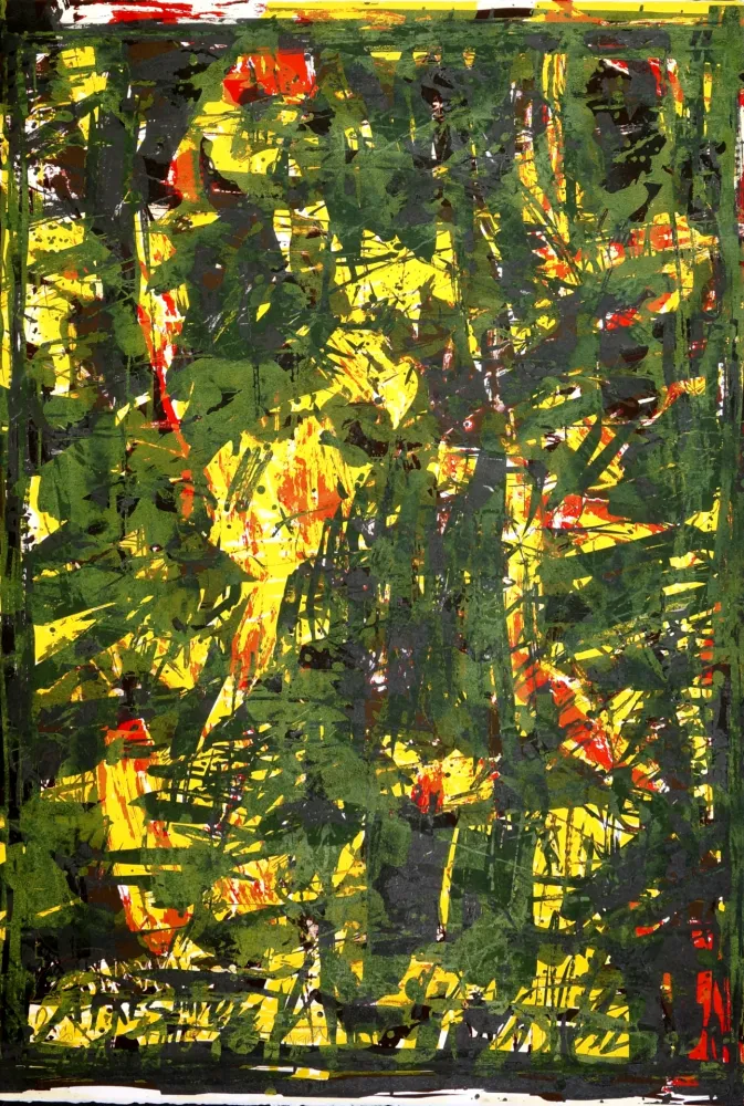 石版画 Huftier - Le mystère et le risque