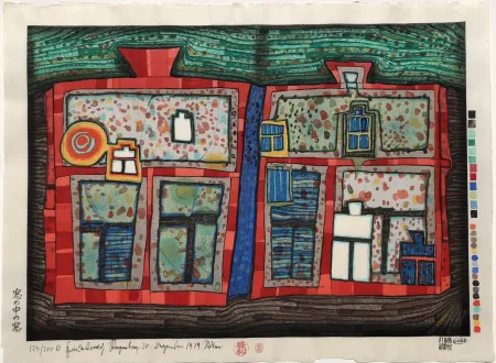 木刻 Hundertwasser - 2 to 13 Windows Afloat