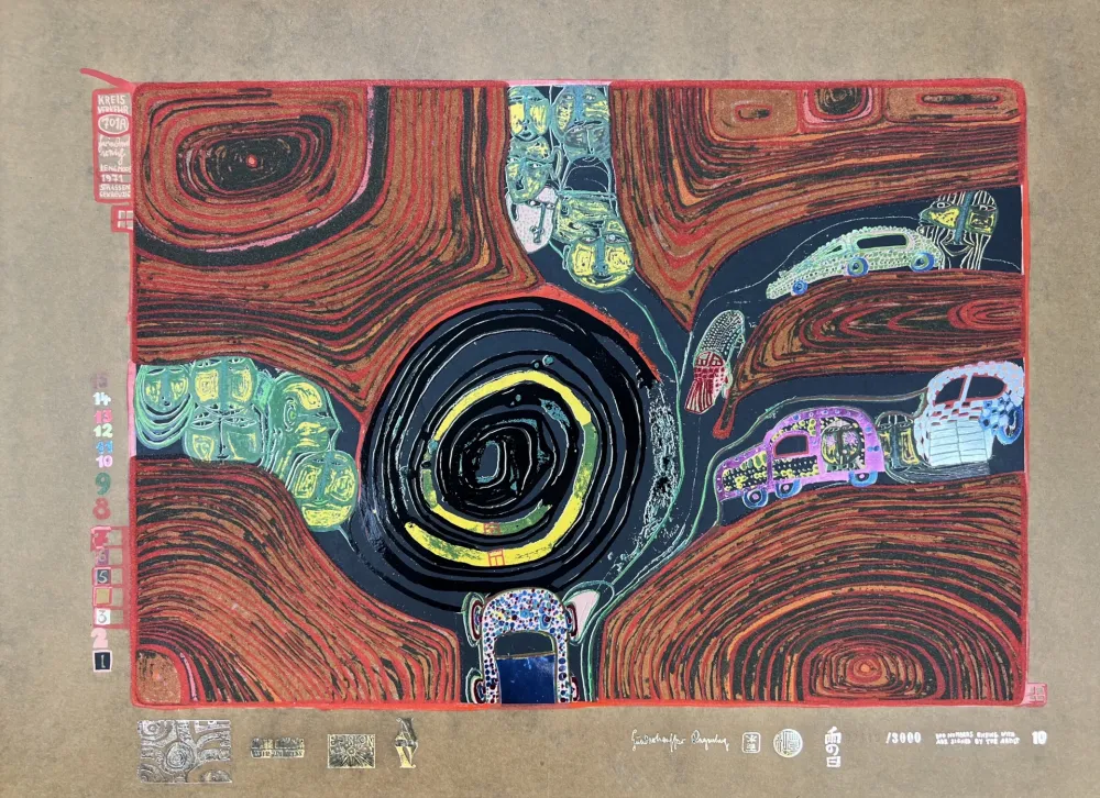 复数作品 Hundertwasser - Crusade of the crossroaders | Kreisverkehr der Strassengekreuzigten