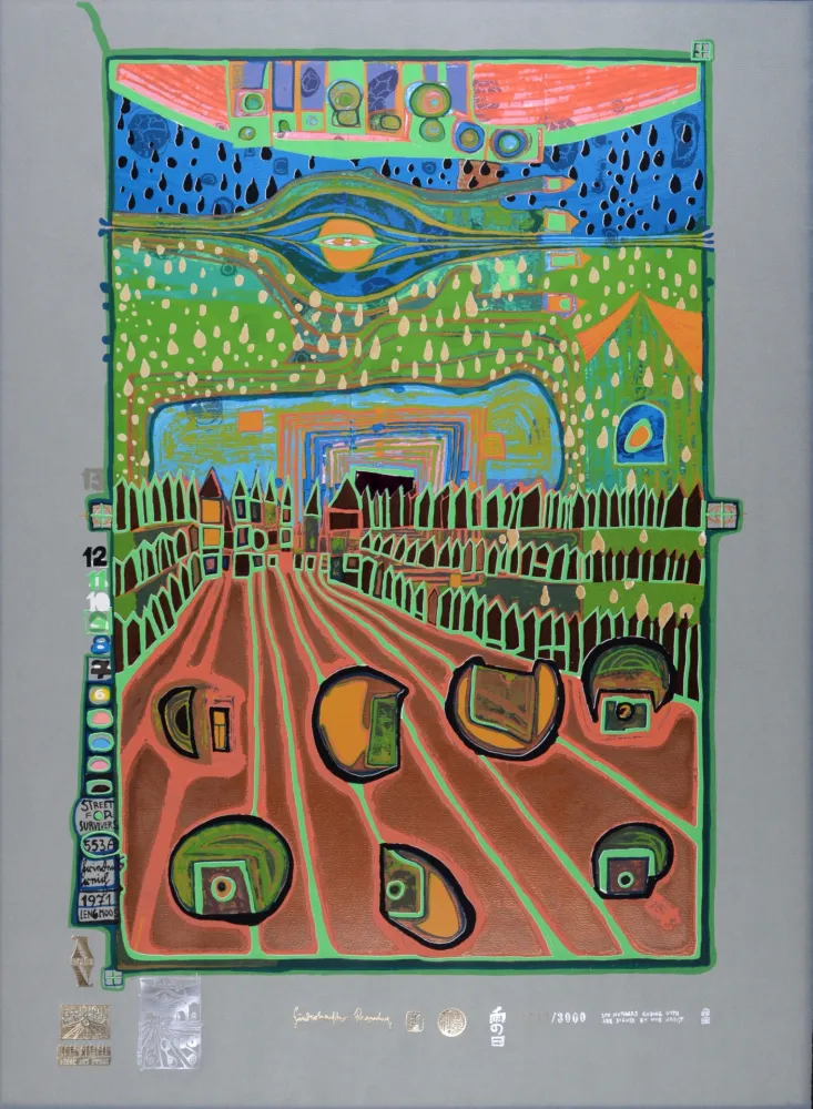 丝网印刷 Hundertwasser - Street for survivers, Plate 2, 1970-72