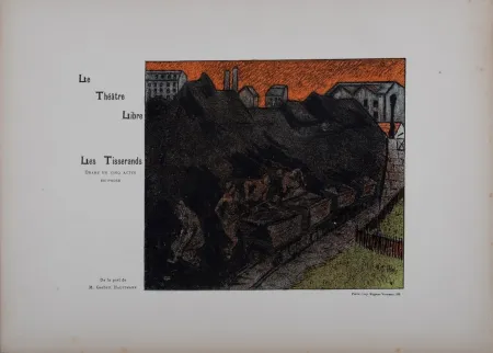 石版画 Ibels - Le Théâtre Libre : Les Tisserands