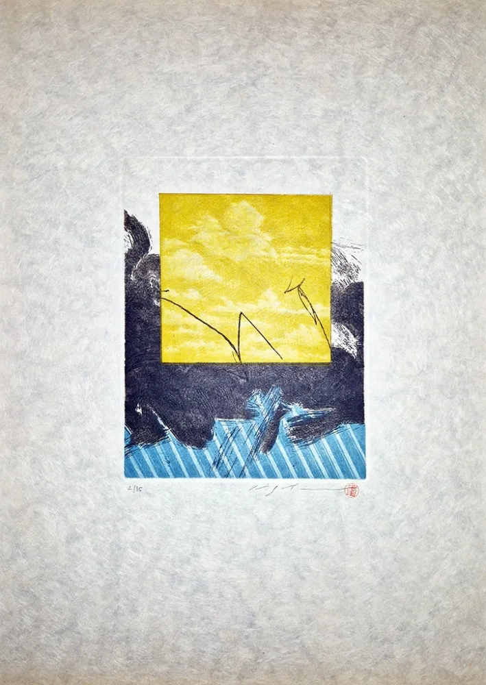 蚀刻版画 Ikeda - Gennaio a Kyoto